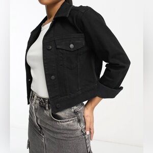 Hollister Black Denim Jacket Sz XS